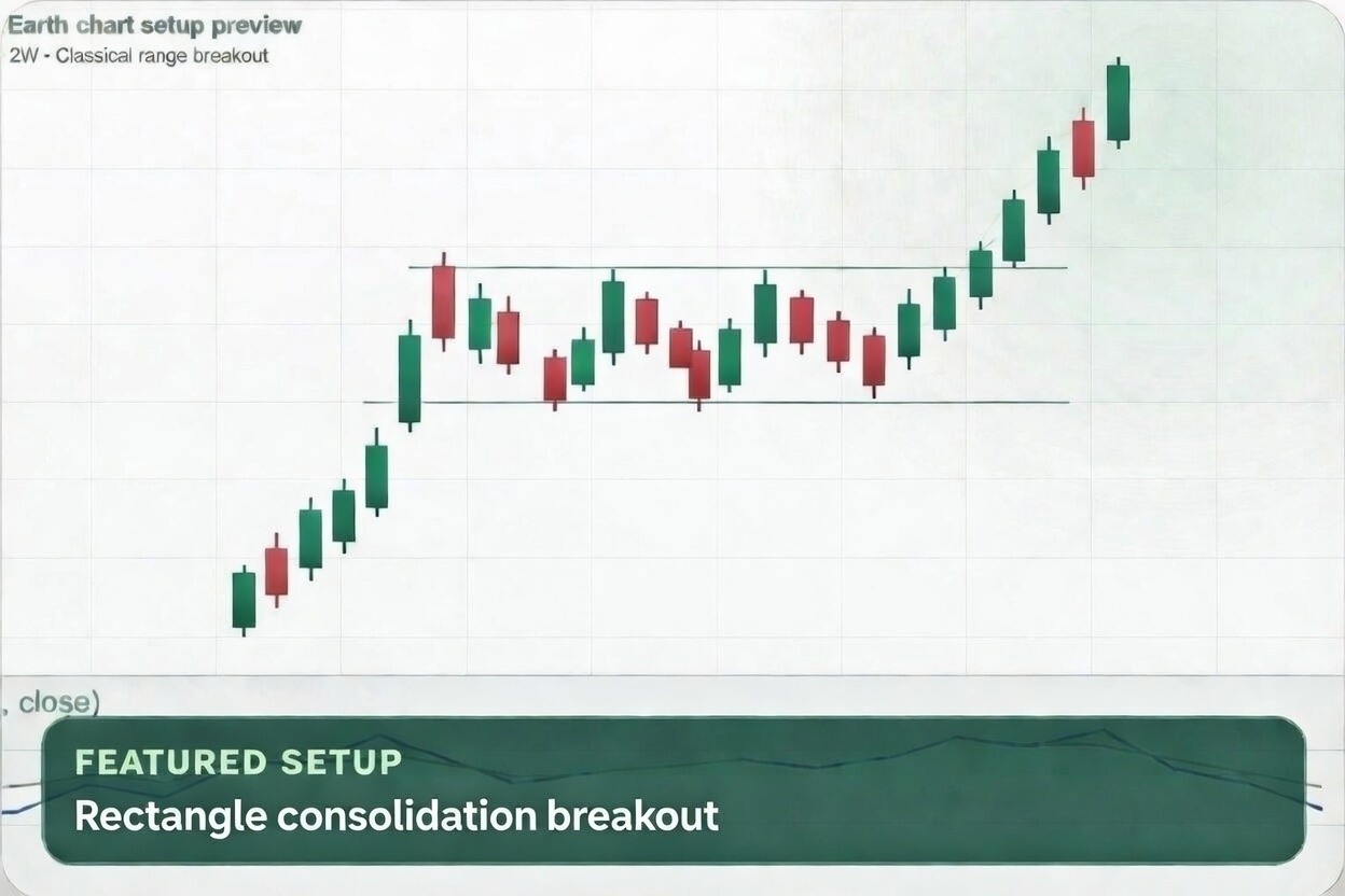 Feature chart showing trendline compression and breakout structure